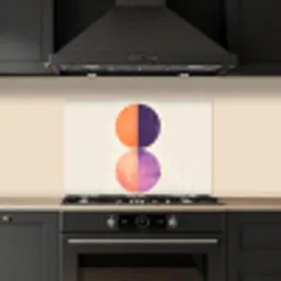 Abstract - Cirkels - Paars keuken achterwand spatscherm klein -sfeer1