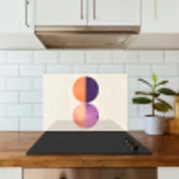 Abstract - Cirkels - Paars keuken achterwand spatscherm klein -sfeer2