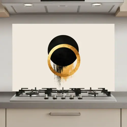 Abstract ontwerp - Zwarte cirkel - Verfvlekken keuken achterwand spatscherm klein -3d_website