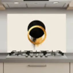 Abstract ontwerp - Zwarte cirkel - Verfvlekken keuken achterwand spatscherm klein -3d_website