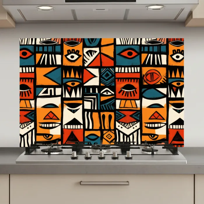 Abstract - Gezichten - Mozaïek keuken achterwand spatscherm klein -3d_website