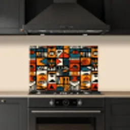 Abstract - Gezichten - Mozaïek keuken achterwand spatscherm klein -sfeer1
