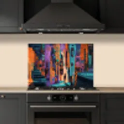 Abstract - Figuren - Kleurrijk keuken achterwand spatscherm klein -sfeer1