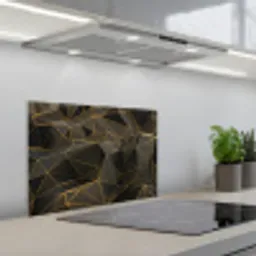 Abstract - Goud - 3D - Luxe - Kunst keuken achterwand spatscherm klein -3d_schuin