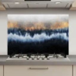 Abstract - Goud - Luxe - Blauw keuken achterwand spatscherm klein -3d_website