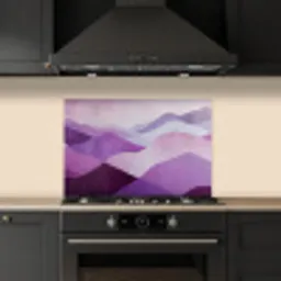 Abstract - Heuvels - Landschap - Paars keuken achterwand spatscherm klein -sfeer1