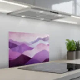 Abstract - Heuvels - Landschap - Paars keuken achterwand spatscherm klein -3d_schuin