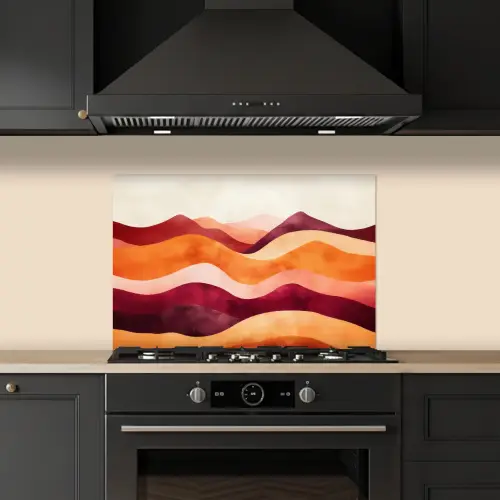 Abstract - Landschap - Golven keuken achterwand spatscherm klein -sfeer1