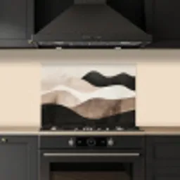 Abstract - Landschap - Golven - Crèmekleur keuken achterwand spatscherm klein -sfeer1