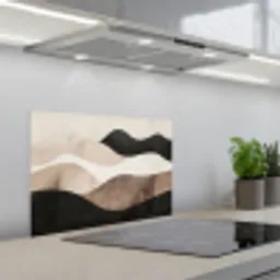 Abstract - Landschap - Golven - Crèmekleur keuken achterwand spatscherm klein -3d_schuin