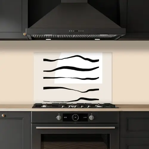 Abstract - Lijn - Pastel keuken achterwand spatscherm klein -sfeer1