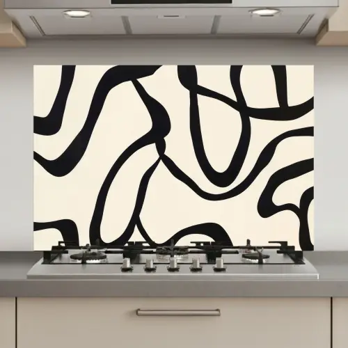 Abstract - Lijnen - Modern - Beige keuken achterwand spatscherm klein -3d_website