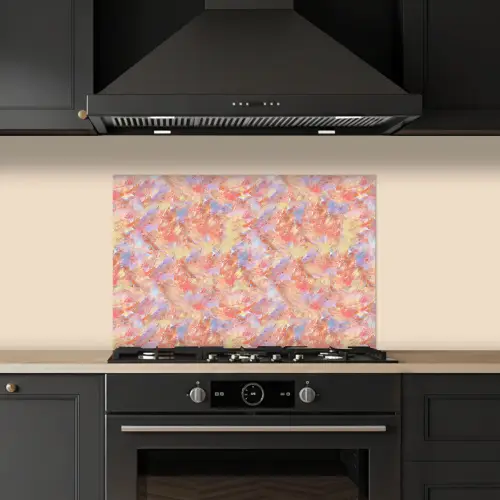 Abstract - Multi - Kleur - Verf keuken achterwand spatscherm klein 900 -sfeer1