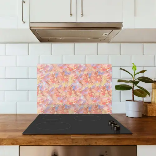 Abstract - Multi - Kleur - Verf keuken achterwand spatscherm klein 900 -sfeer2