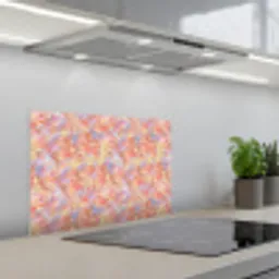 Abstract - Multi - Kleur - Verf keuken achterwand spatscherm klein 900 -3d_schuin