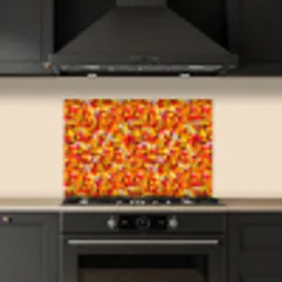 Abstract - Verf - Rood keuken achterwand spatscherm klein 900 -sfeer1