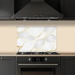 Abstract patroon met gouden lijnen keuken achterwand spatscherm klein -sfeer1