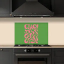 Abstract - Roze - Ciao - Vormen keuken achterwand spatscherm klein -sfeer1
