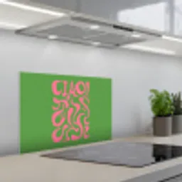 Abstract - Roze - Ciao - Vormen keuken achterwand spatscherm klein -3d_schuin