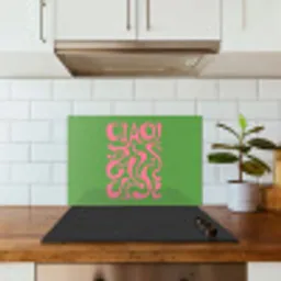 Abstract - Roze - Ciao - Vormen keuken achterwand spatscherm klein -sfeer2