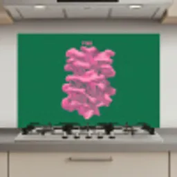 Abstract - Pink - Lijnen - Groen keuken achterwand spatscherm klein -3d_website