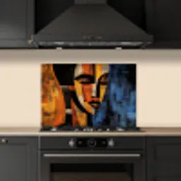 Abstract - Portret - Kleurvakken keuken achterwand spatscherm klein -sfeer1