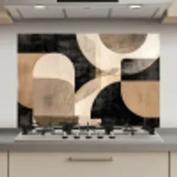 Abstract - Vormen - Modern - Beige keuken achterwand spatscherm klein -3d_website