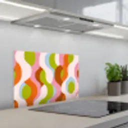 Abstract - Vormen - Roze keuken achterwand spatscherm klein -3d_schuin