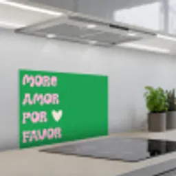 Amor - Valentijn - Groen - Tekst keuken achterwand spatscherm klein -3d_schuin