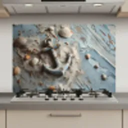 Anker - Hout - Schelpen - Zand keuken achterwand spatscherm klein -3d_website