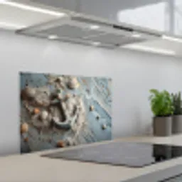 Anker - Hout - Schelpen - Zand keuken achterwand spatscherm klein -3d_schuin