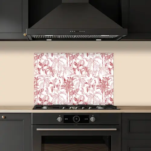 Dieren - Abstract - Rood keuken achterwand spatscherm klein 900 -sfeer1