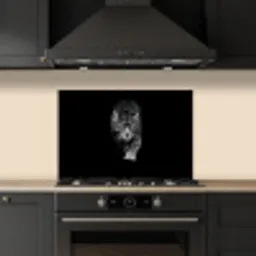 Dieren - Zwart - Luipaard - Wit - Wild keuken achterwand spatscherm klein -sfeer1
