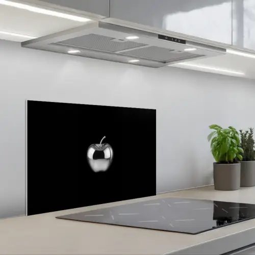 Appel - Metallic - Symmetrisch keuken achterwand spatscherm klein -3d_schuin