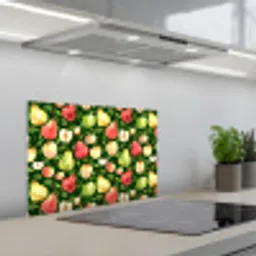 Appels - Peren - Fruit - Groen keuken achterwand spatscherm klein 900 -3d_schuin