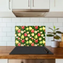 Appels - Peren - Fruit - Groen keuken achterwand spatscherm klein 900 -sfeer2