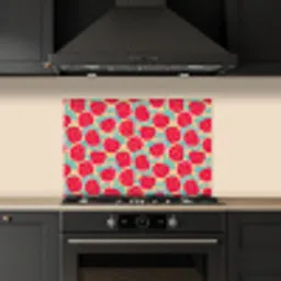 Appels - Rood - Stippen keuken achterwand spatscherm klein 900 -sfeer1