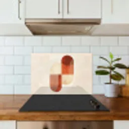 Bogen - Beige - Vormen keuken achterwand spatscherm klein -sfeer2