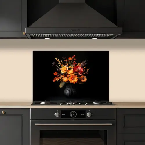 Herfst - Boeket - Oranje keuken achterwand spatscherm klein -sfeer1