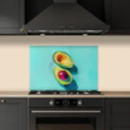 Avocado - Groen - Pit - Schaduw keuken achterwand spatscherm klein -sfeer1