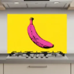 Banaan - Grafisch - Geel keuken achterwand spatscherm klein -3d_website