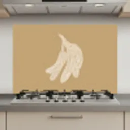 Bananen - Beige - Lijntekening - Minimalistisch keuken achterwand spatscherm klein -3d_website