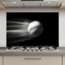 Honkbal - Wit - Vliegt keuken achterwand spatscherm klein -3d_website
