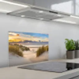 Strand - Duin - Gras - Zonsondergang - Zee keuken achterwand spatscherm klein -3d_schuin
