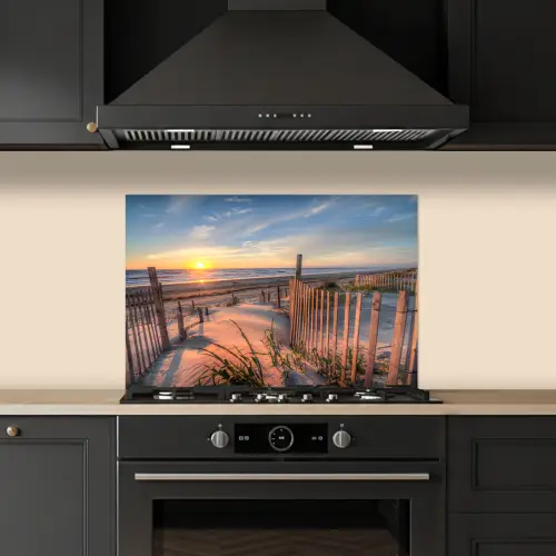 Strand - Zee - Duin - Zonsondergang - Landschap keuken achterwand spatscherm klein -sfeer1
