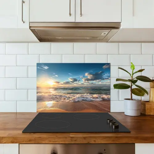 Strand - Zee - Zonsondergang keuken achterwand spatscherm klein -sfeer2