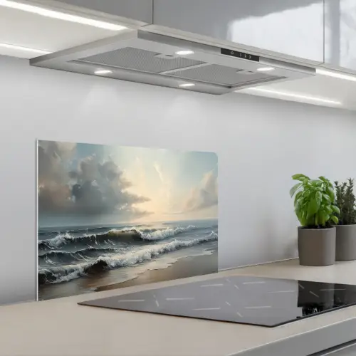 Strand - Zee - Zonsondergang keuken achterwand spatscherm klein -3d_schuin