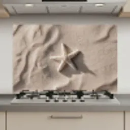 Strand - Zeester - Zand - Beige keuken achterwand spatscherm klein -3d_website