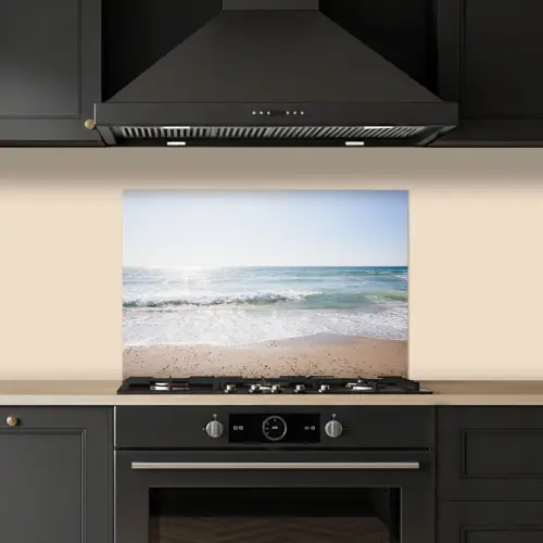 Strand - Water - Turquoise keuken achterwand spatscherm klein -sfeer1