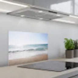 Strand - Water - Turquoise keuken achterwand spatscherm klein -3d_schuin